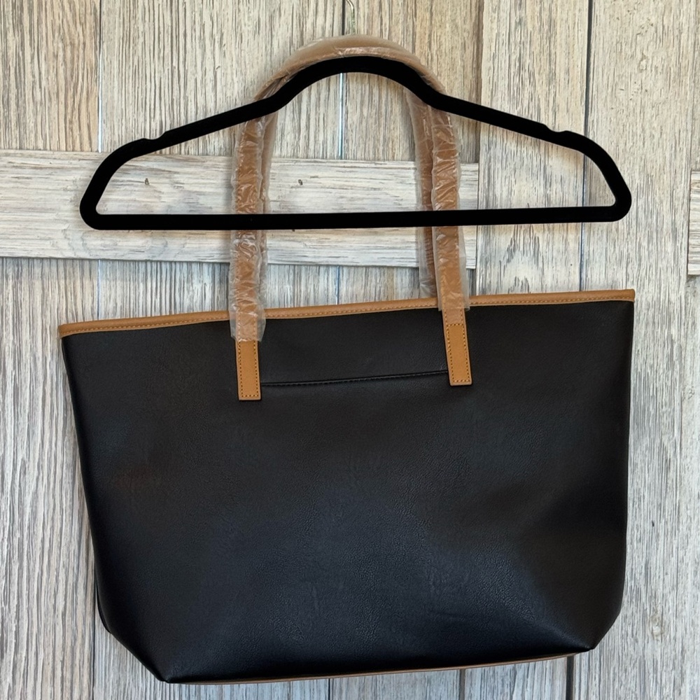 Tahari Black and Tan Tote NWT - Picture 2 of 4
